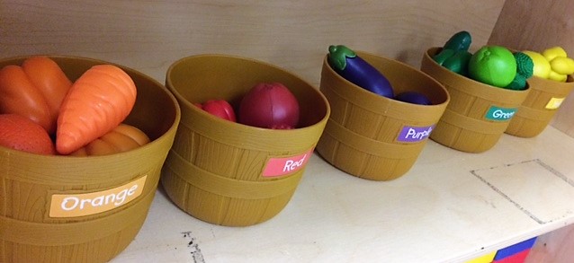 Sorting vegetables by color