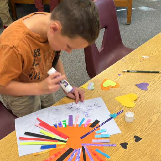 student and art project