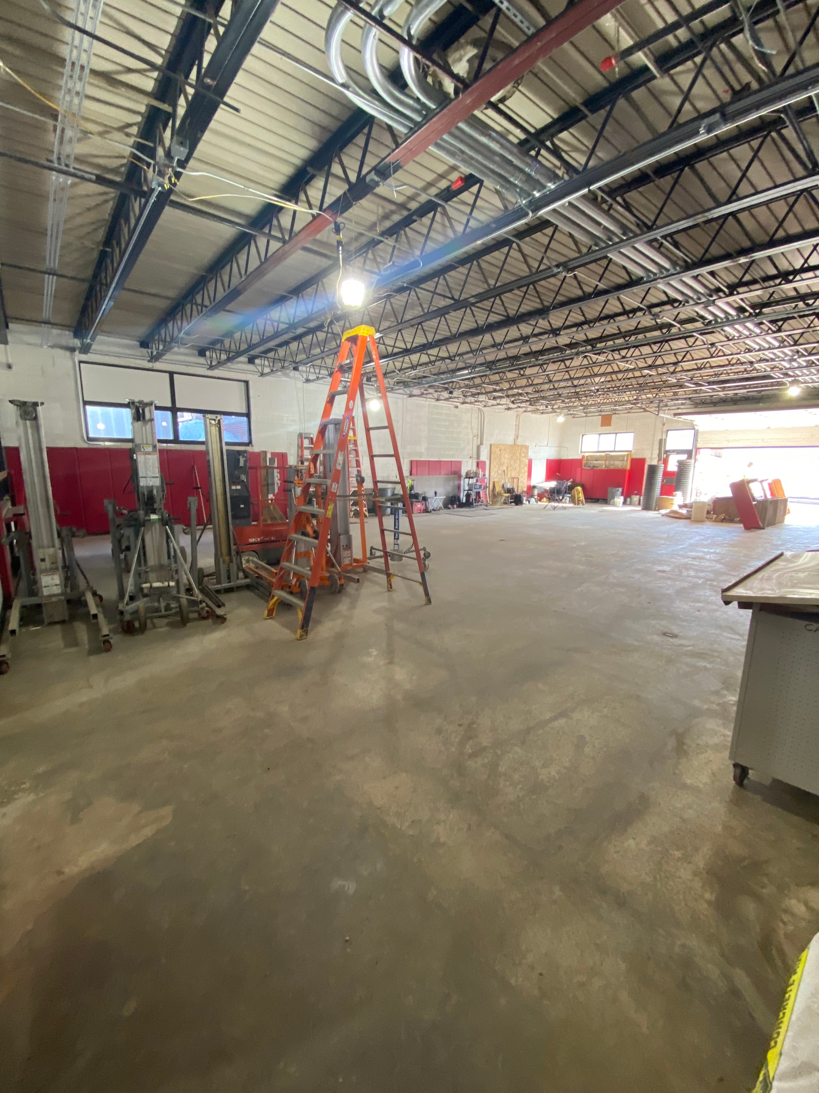 Update on the interior (old locker rooms & weight room)