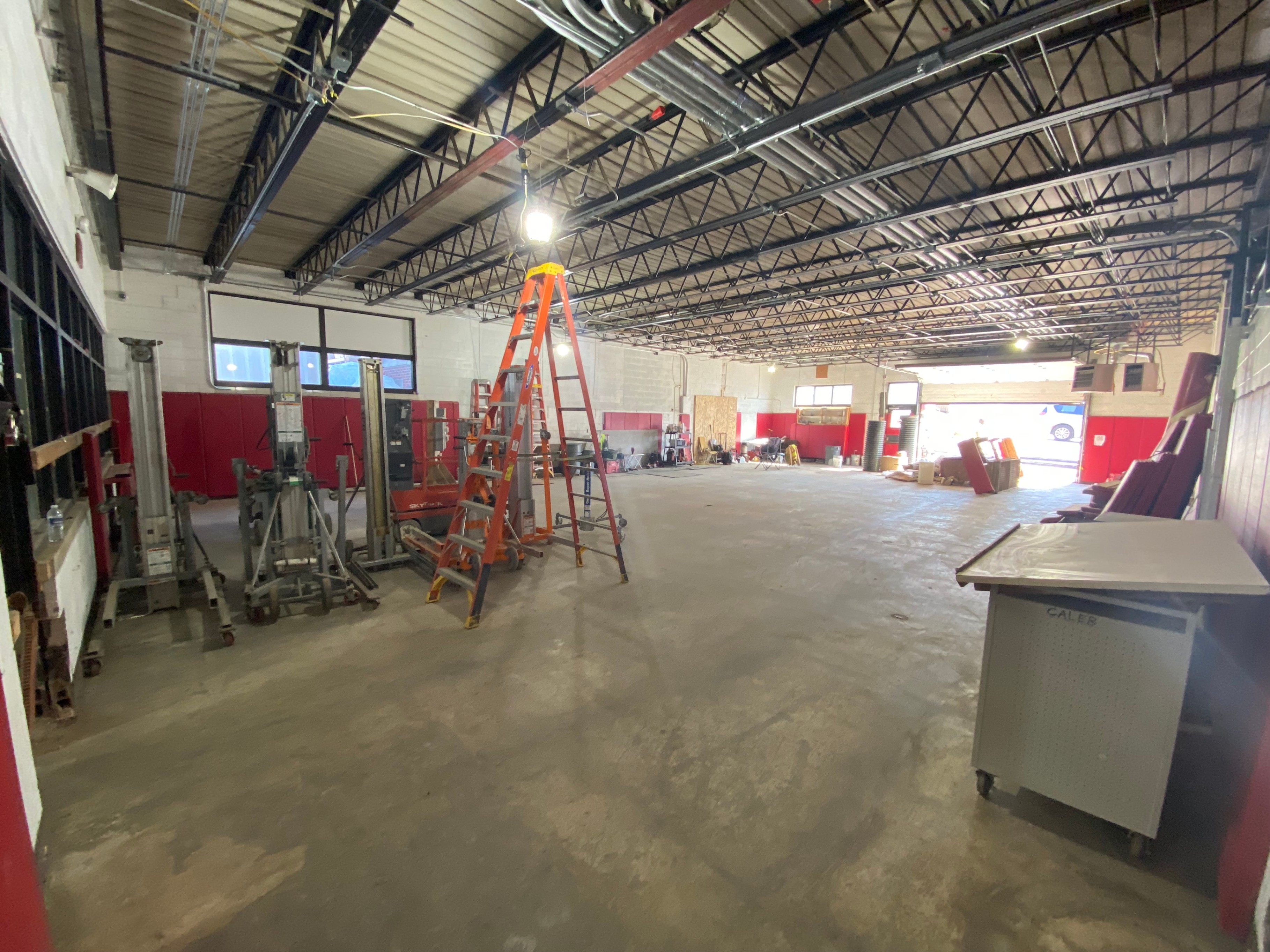 Update on the interior (old locker rooms & weight room)
