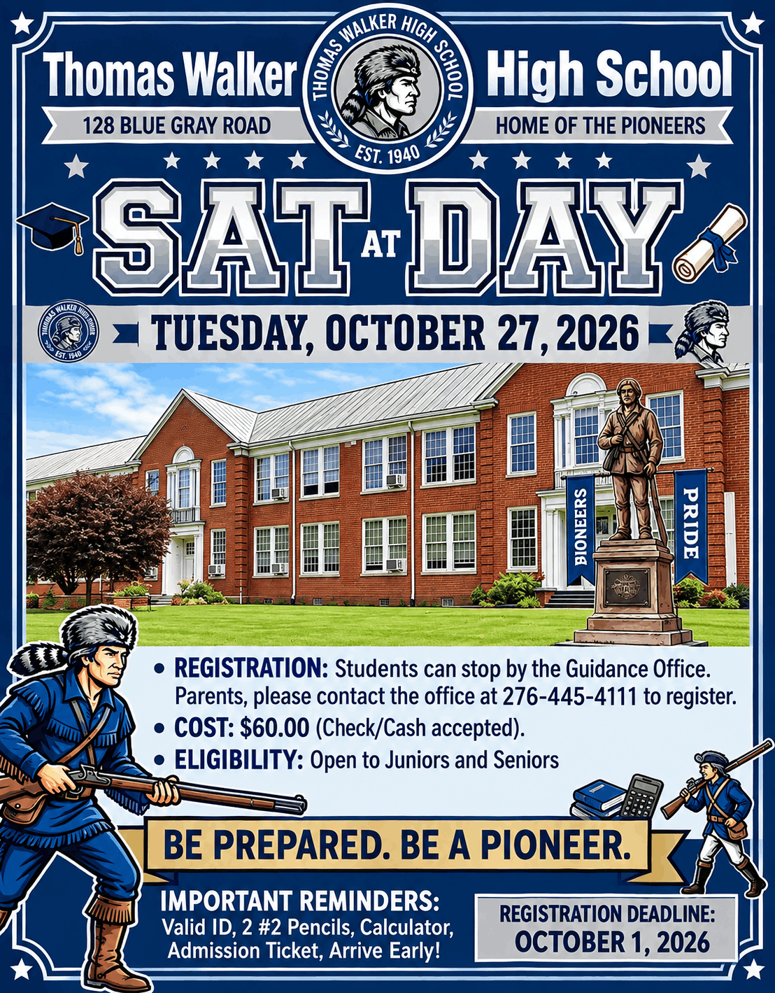 Thomas Walker High School SAT DAY information
