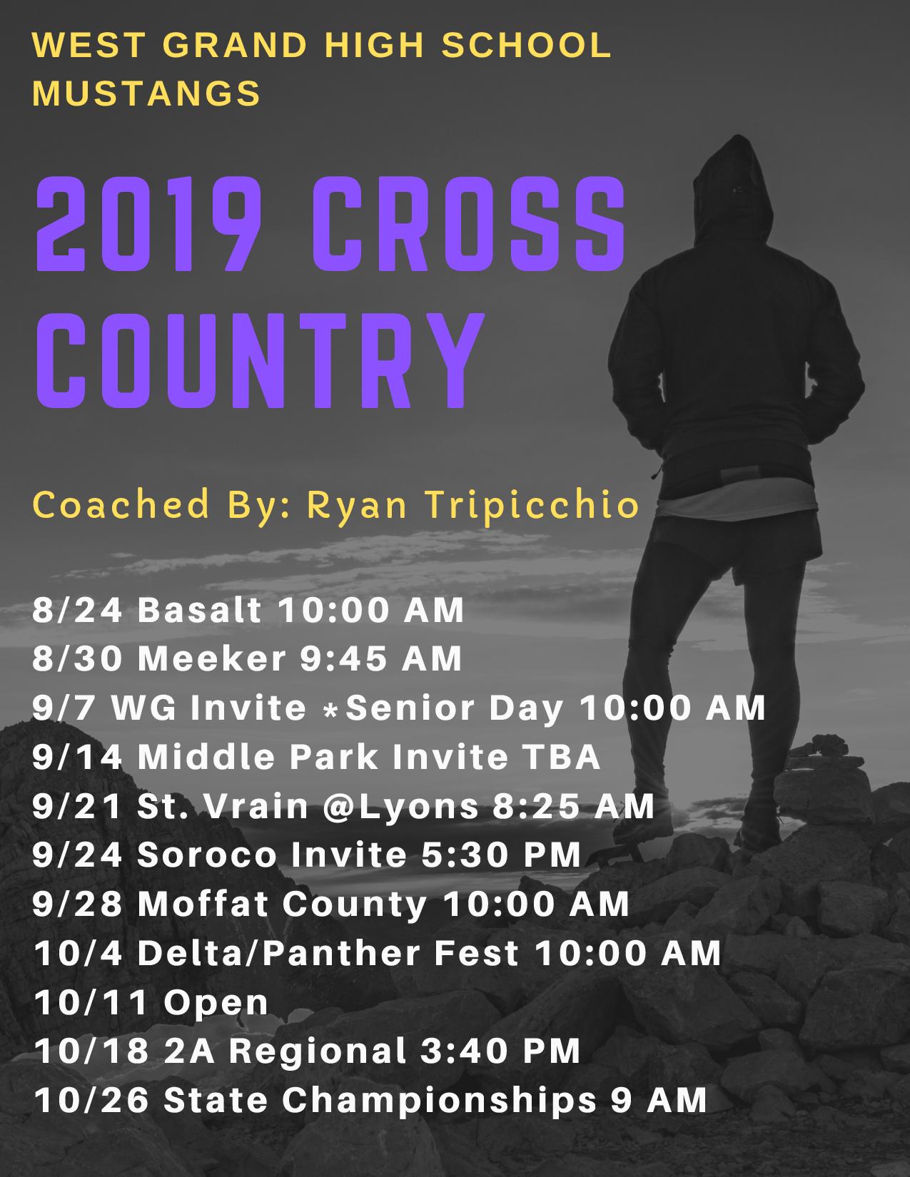 2019 Cross Country Schedule