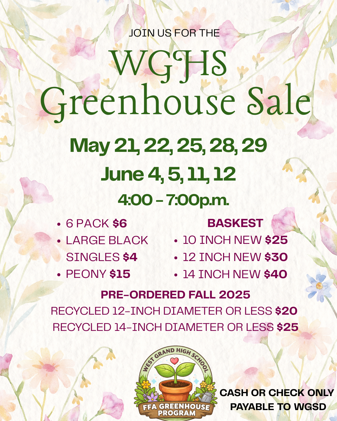 Greenhouse Sale