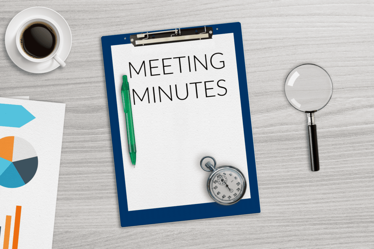Meeting minutes from private page