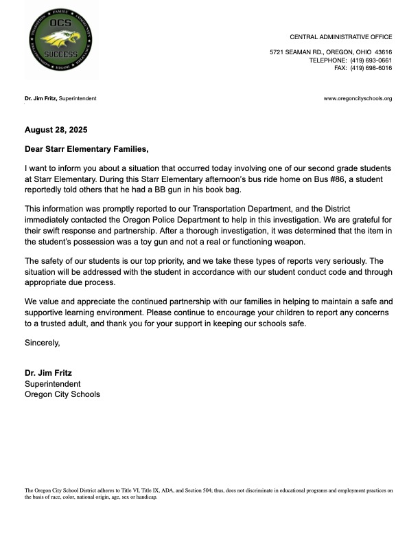 Parent Letter