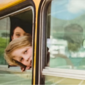 Children on a school bus