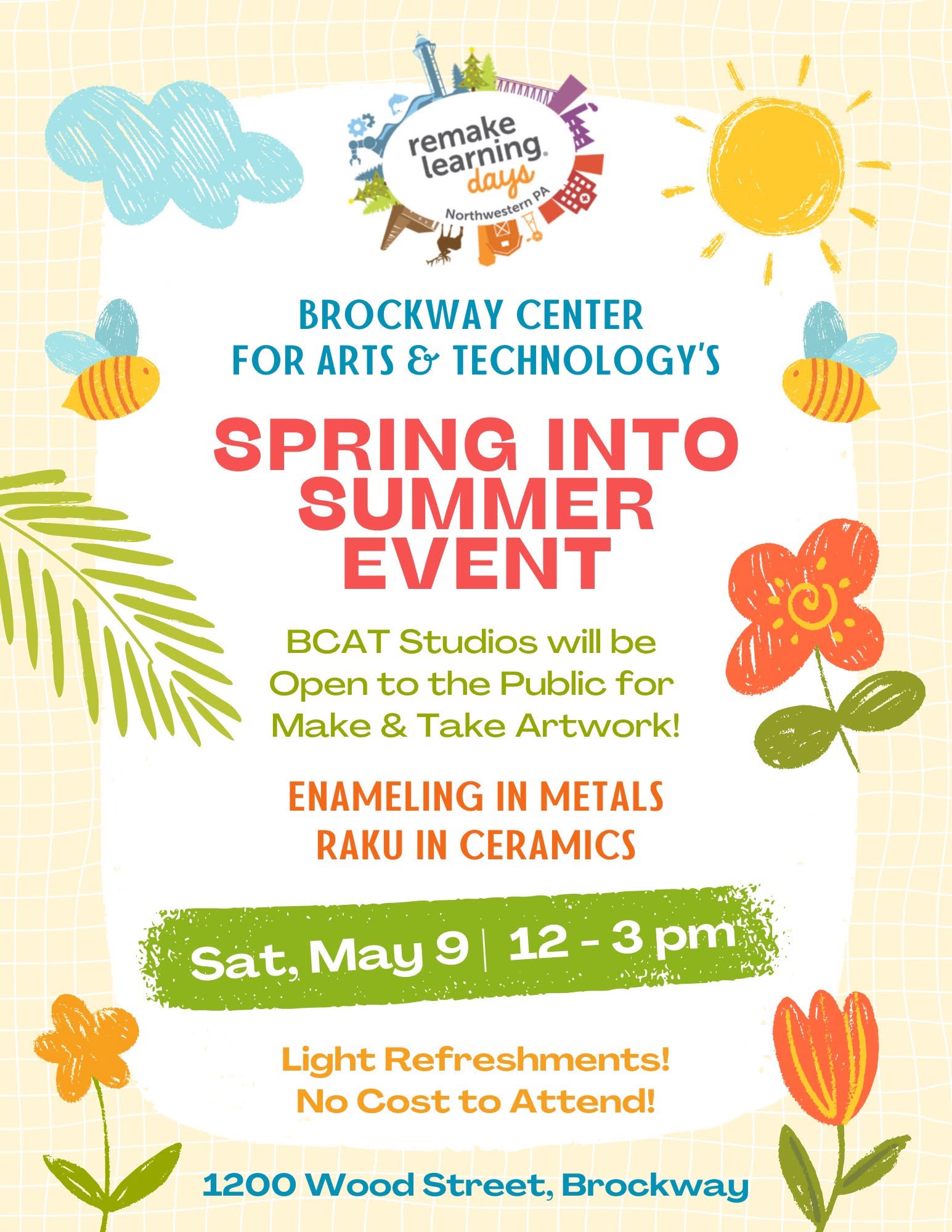 BCAT SPRINT INTO SUMMER EVENT SAT, MAY 9TH 12-3