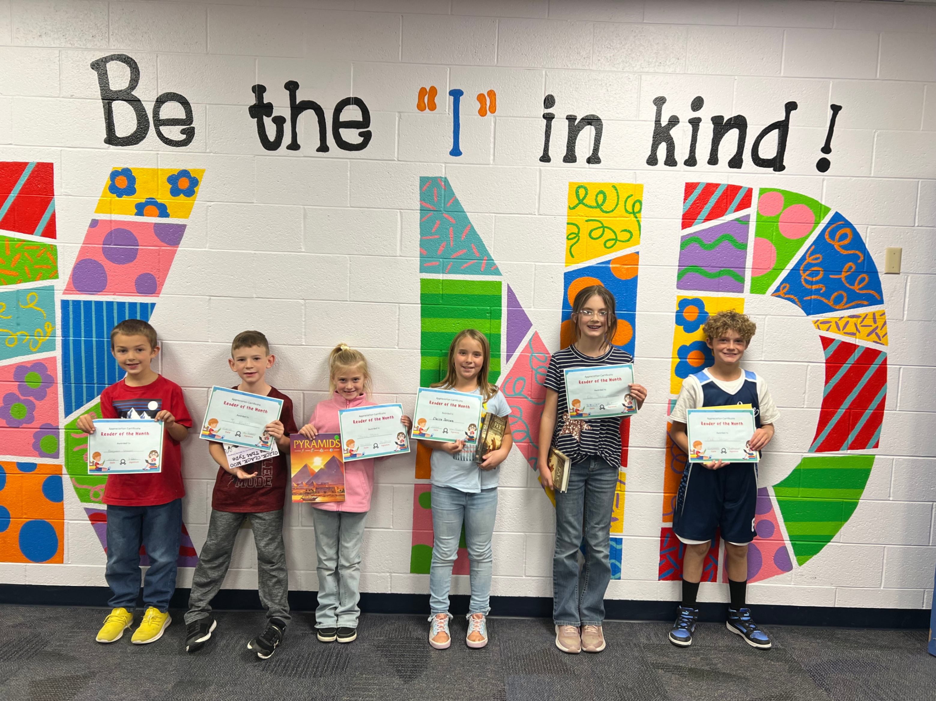 September Reading recognition Award