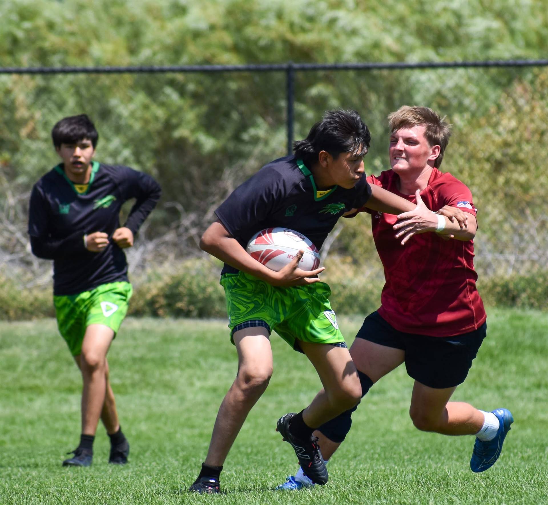 Newcomb Rugby team in action