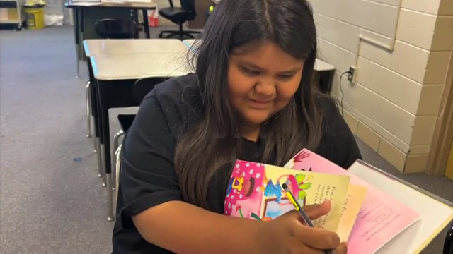 Student reading after-school