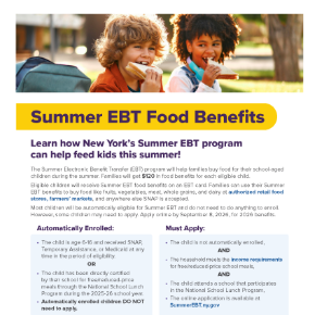 Summer EBT Food Program flyer