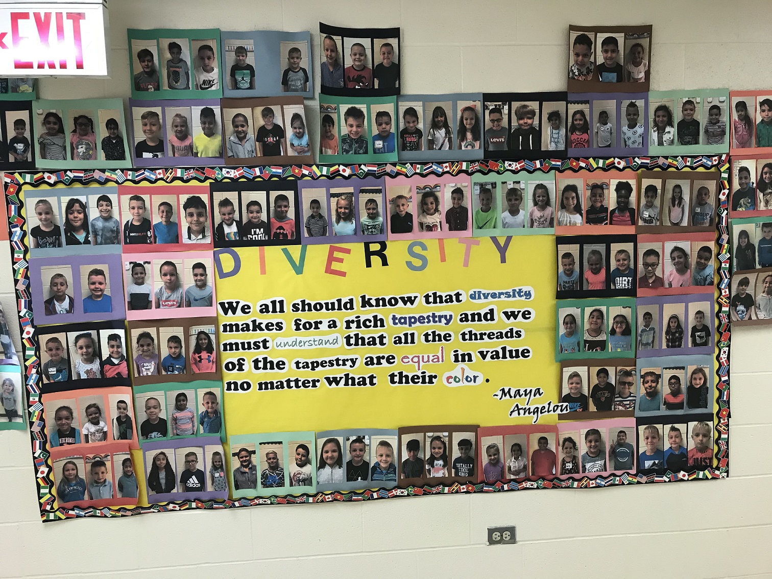 Diversity Photos in Hallway