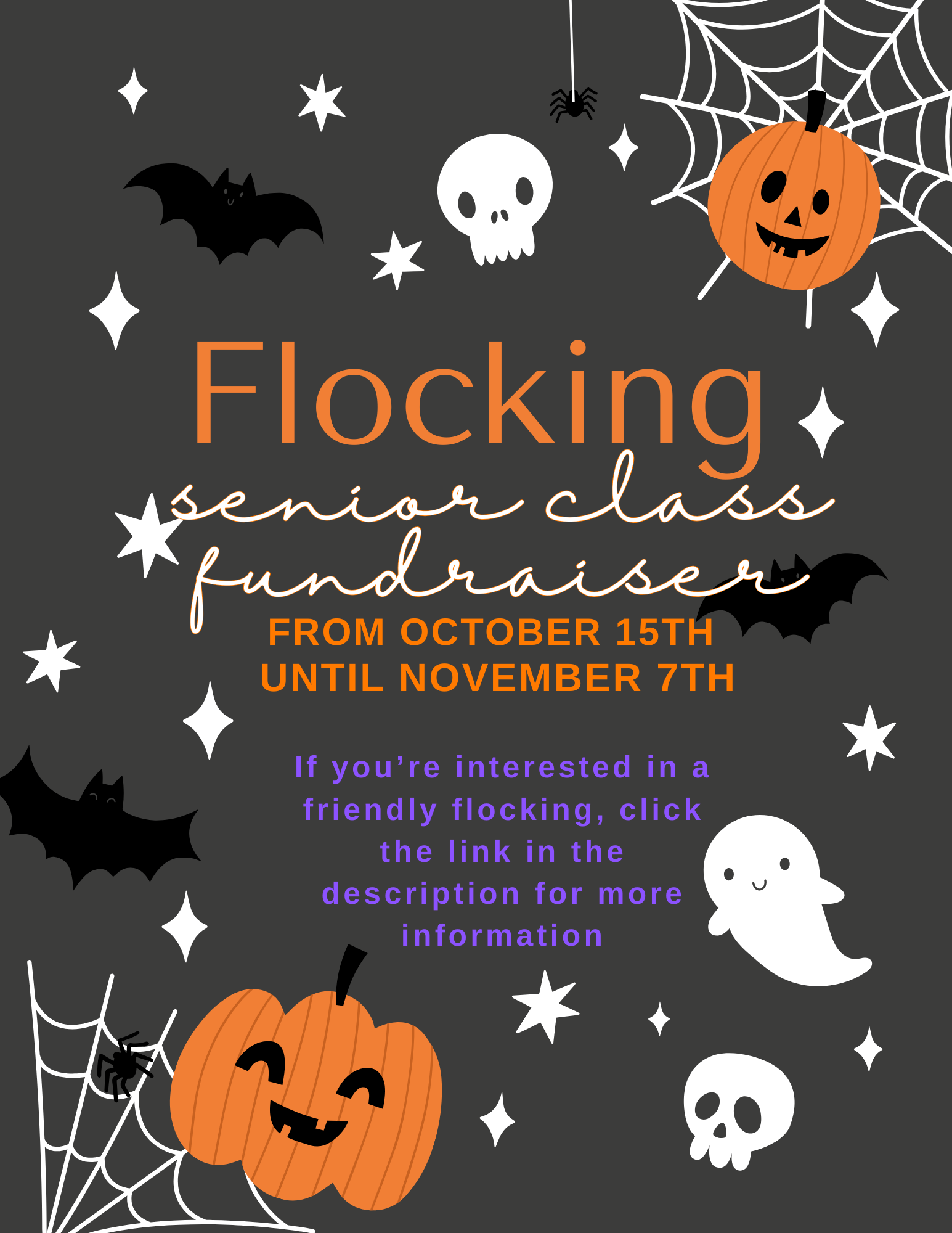 Senior Class Fundraiser 10/15-11/7