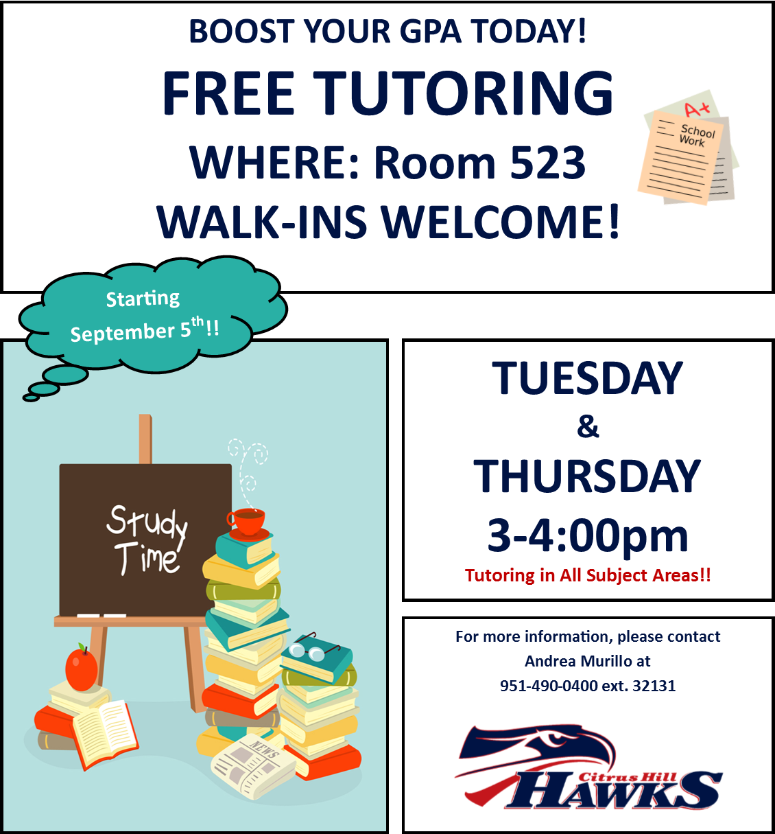 Tutoring flyer