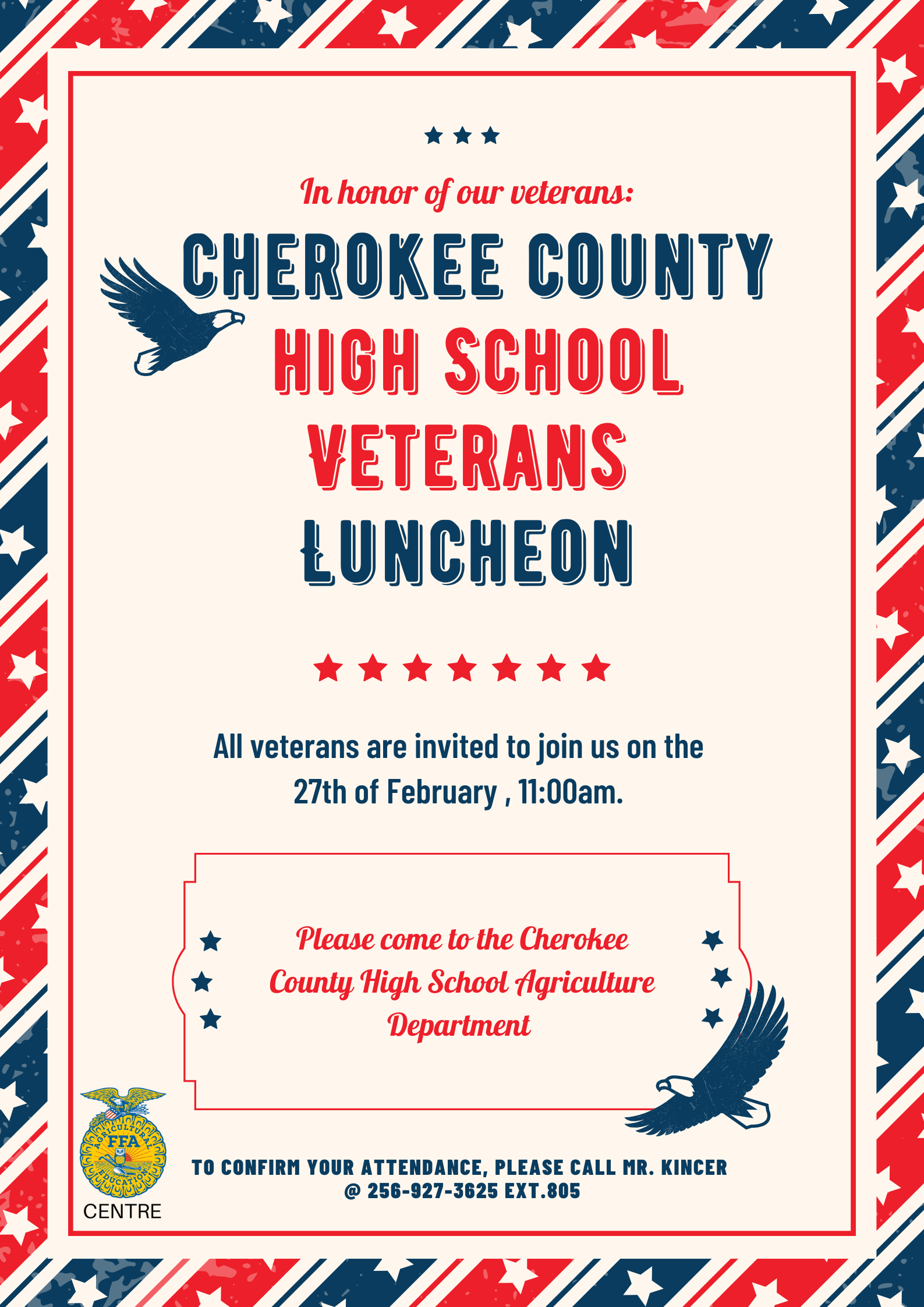 Cherokee County High School Veterans Luncheon