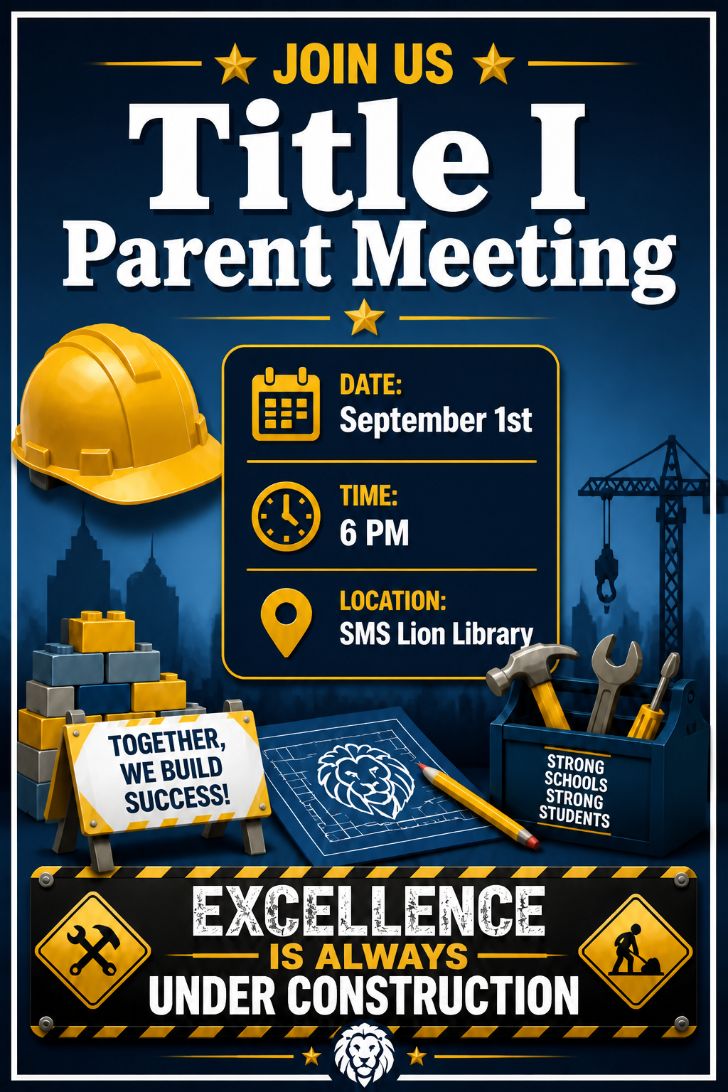 Title I Parent Meeting: September 1st