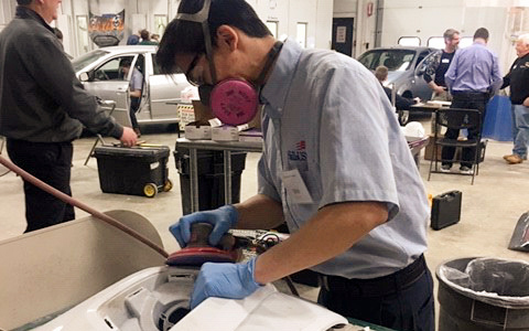 student demonstrating skills at SkillsUSA competition