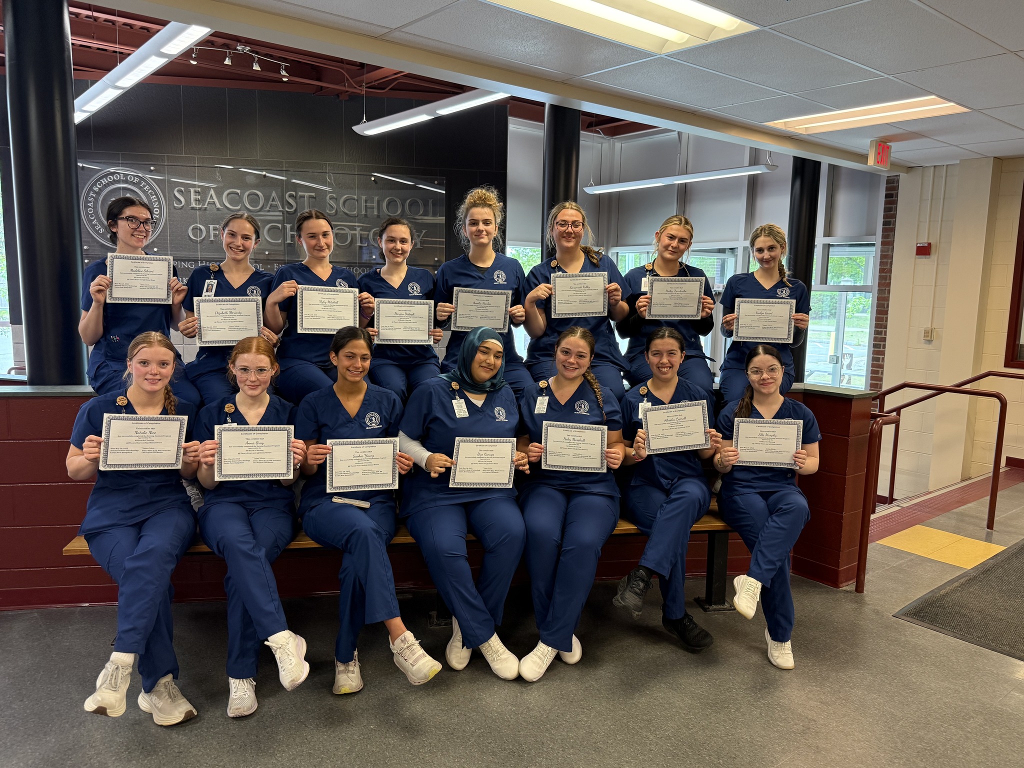 Students who just earned their LNA certification