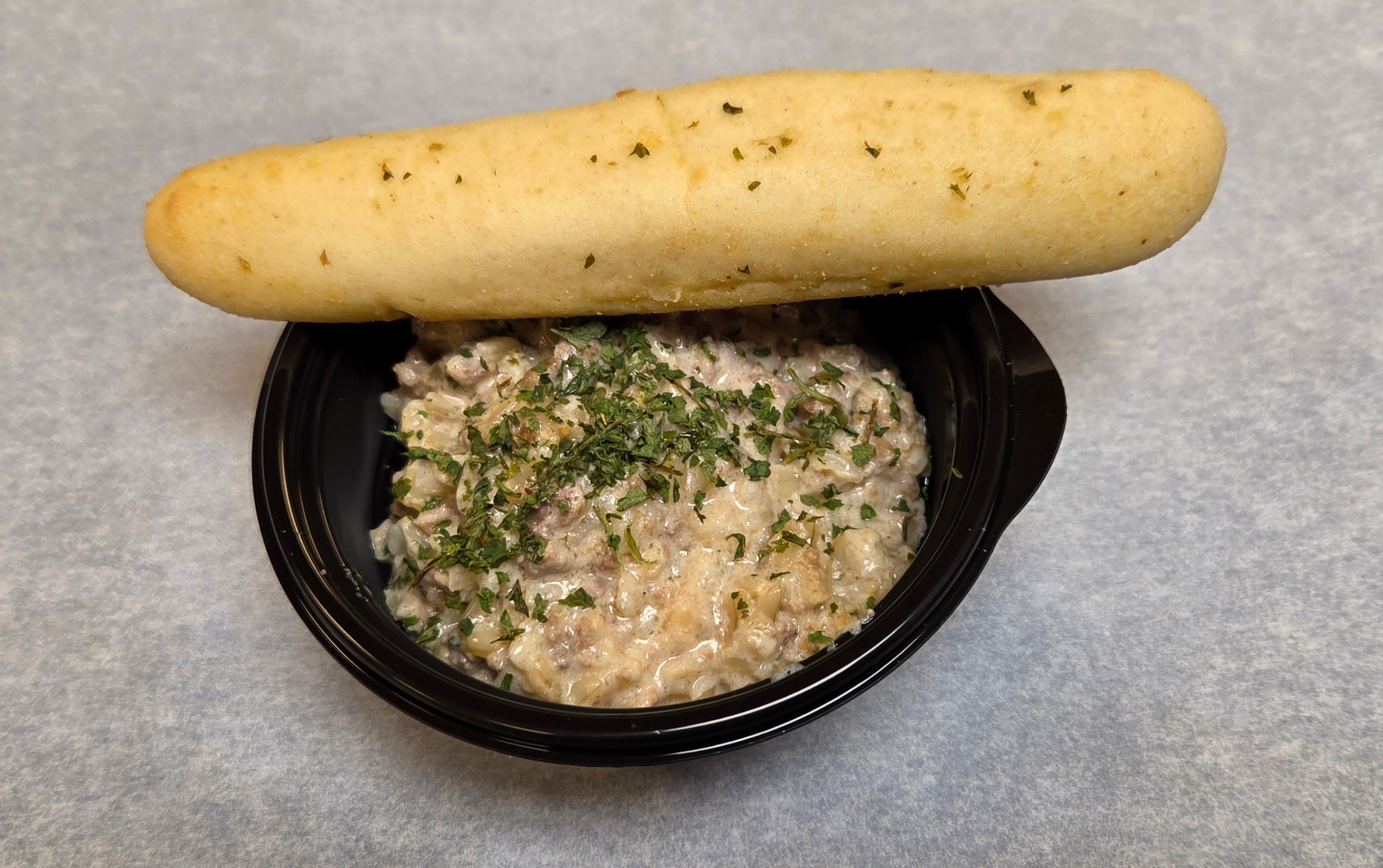 Stroganoff Rice Bowl w/ Bread stick