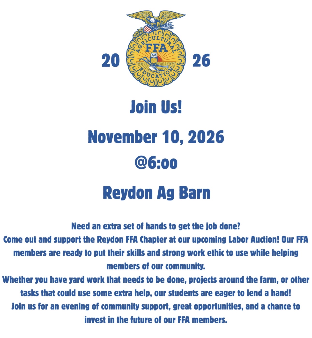 FFA Labor Auction