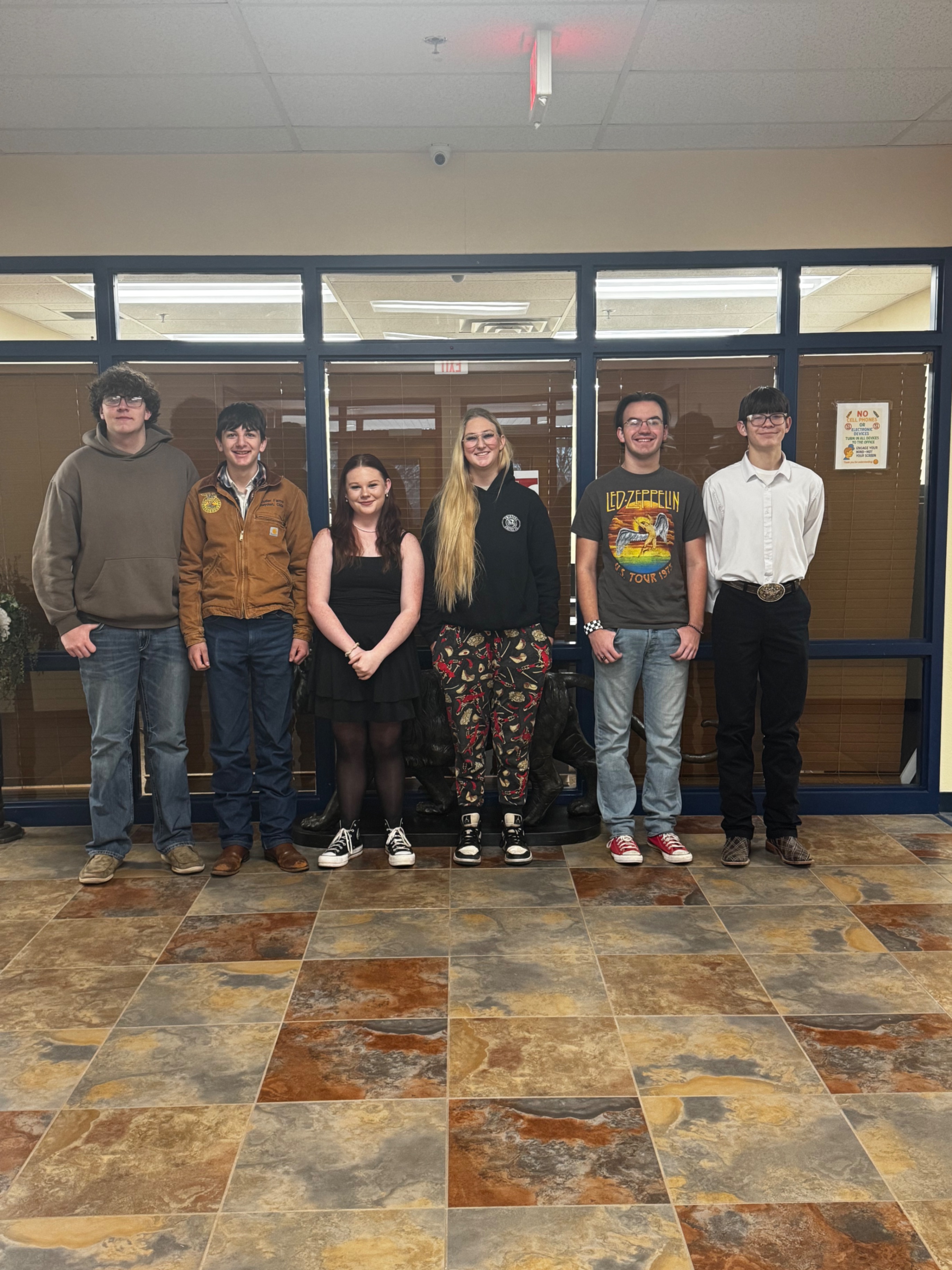 JH & HS Students of the month for January 