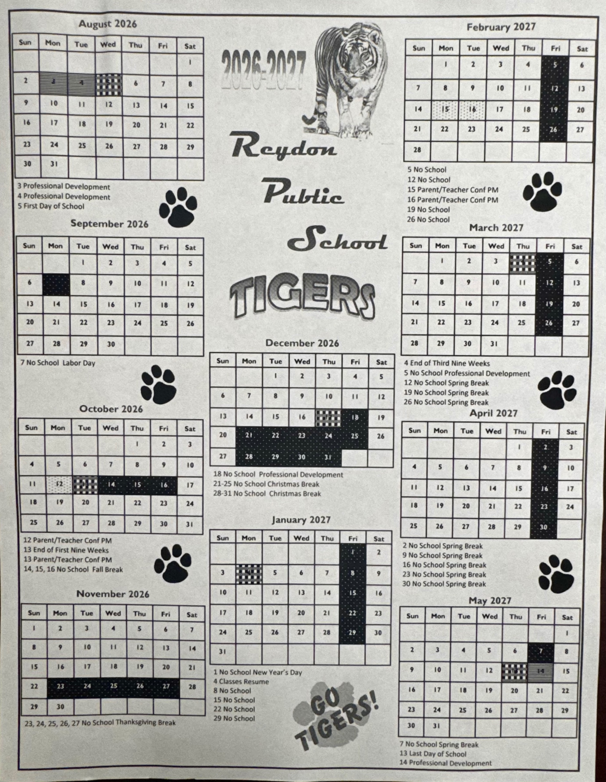 2026-2027 Calendar