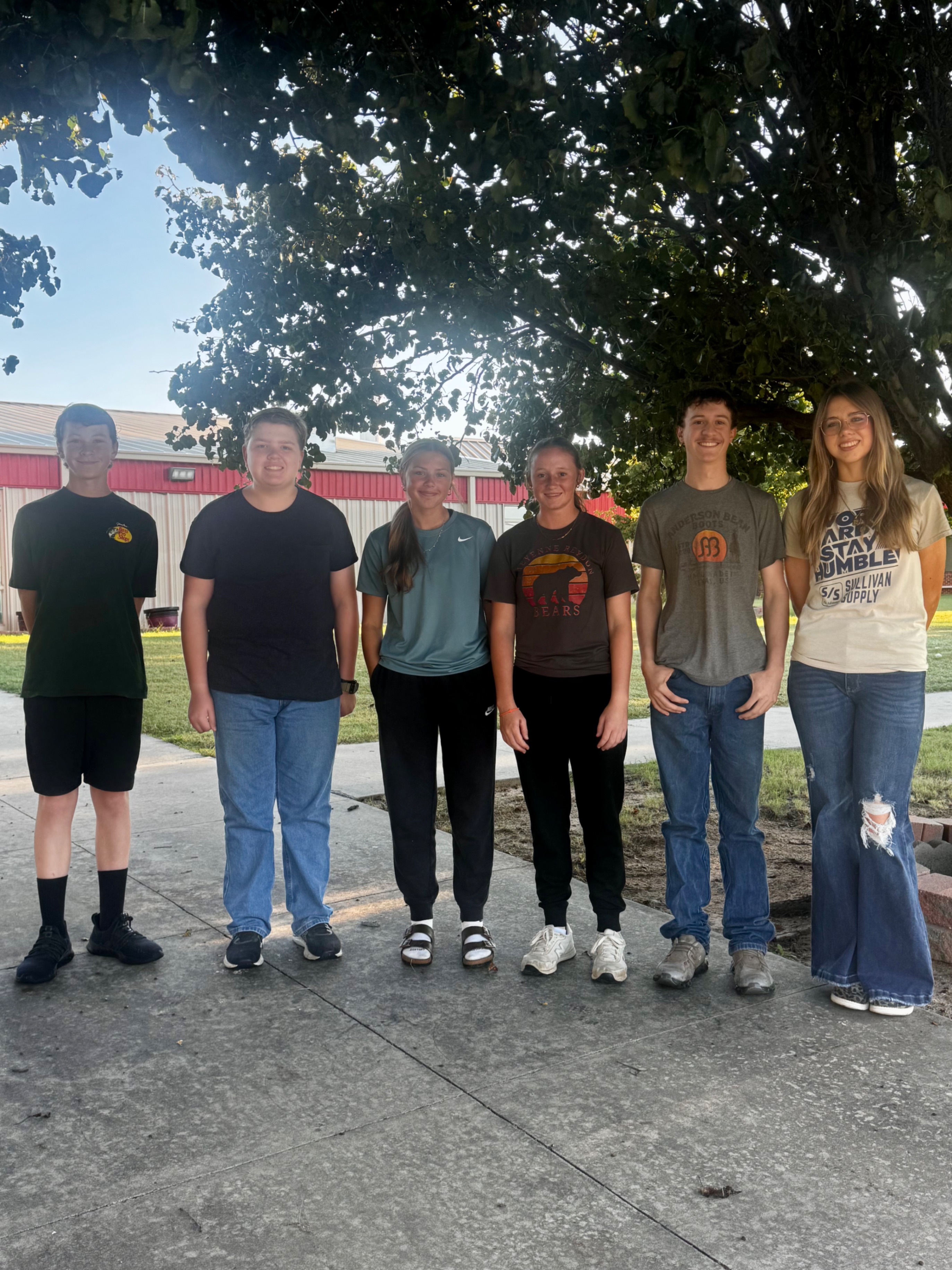 JH/HS students of the month for August