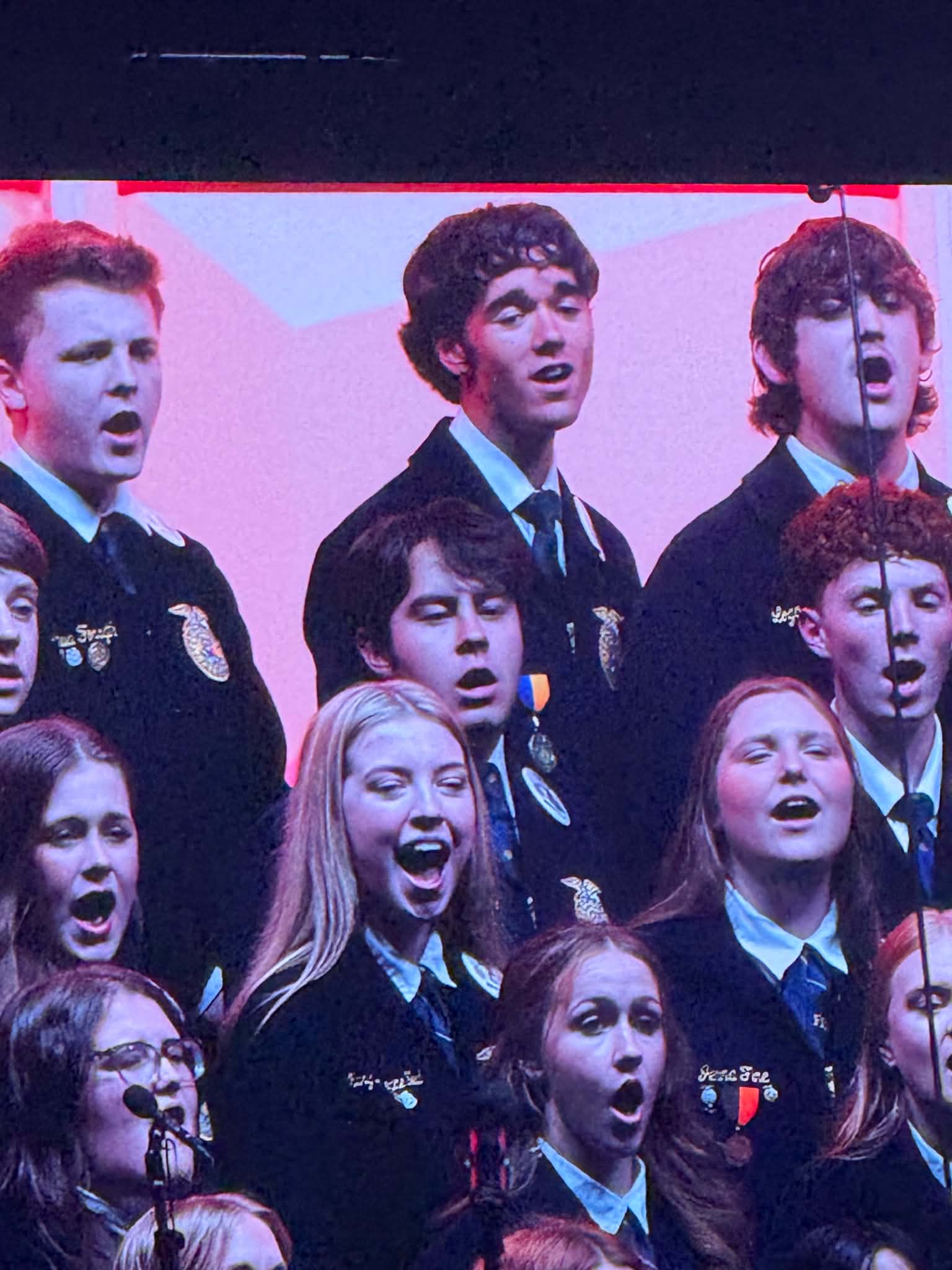 Mason with State FFA Chorus