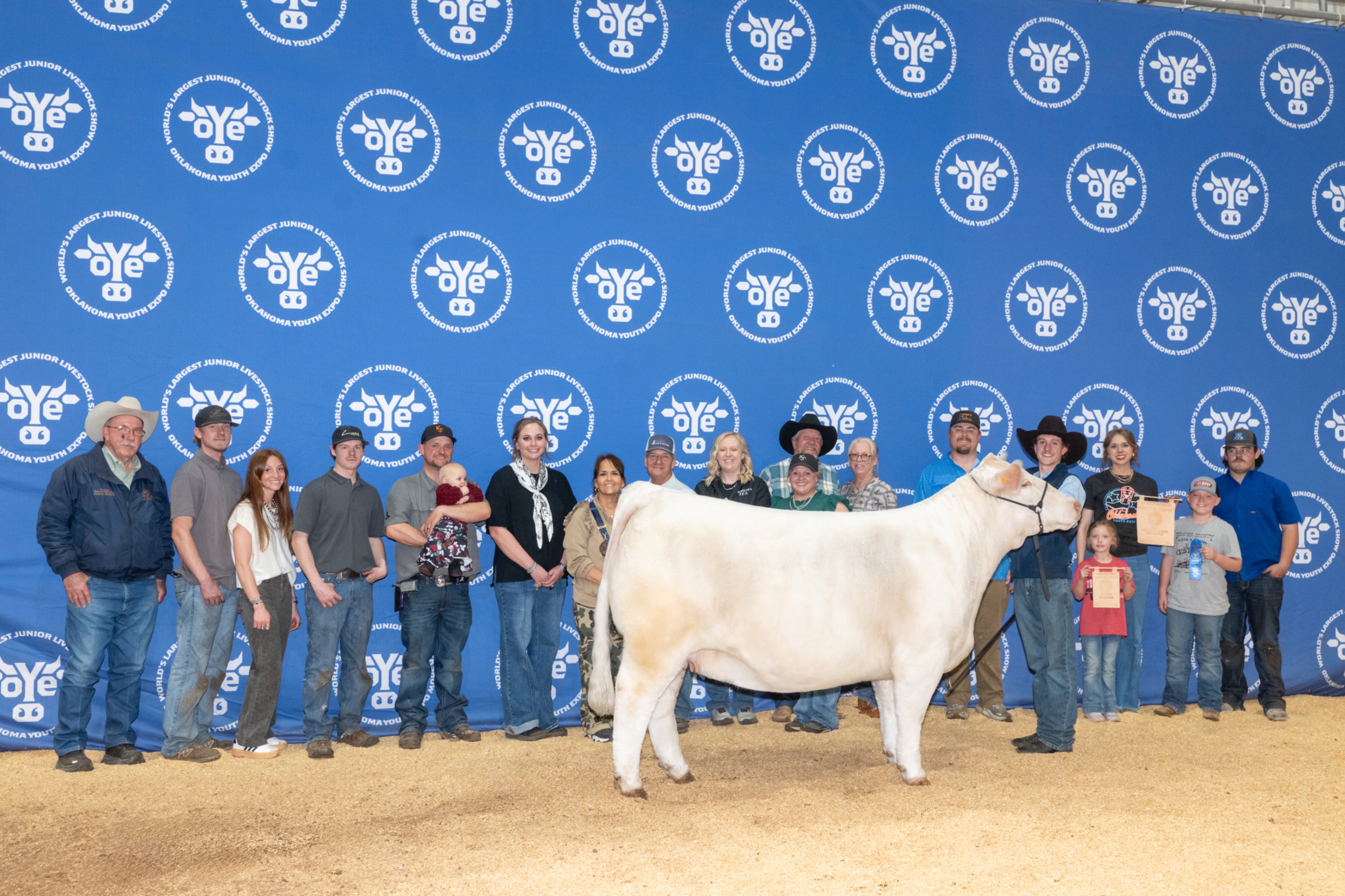 Khyler had Reserve Grand Champion Percentage Charolais Heifer at the Oklahoma Youth Expo