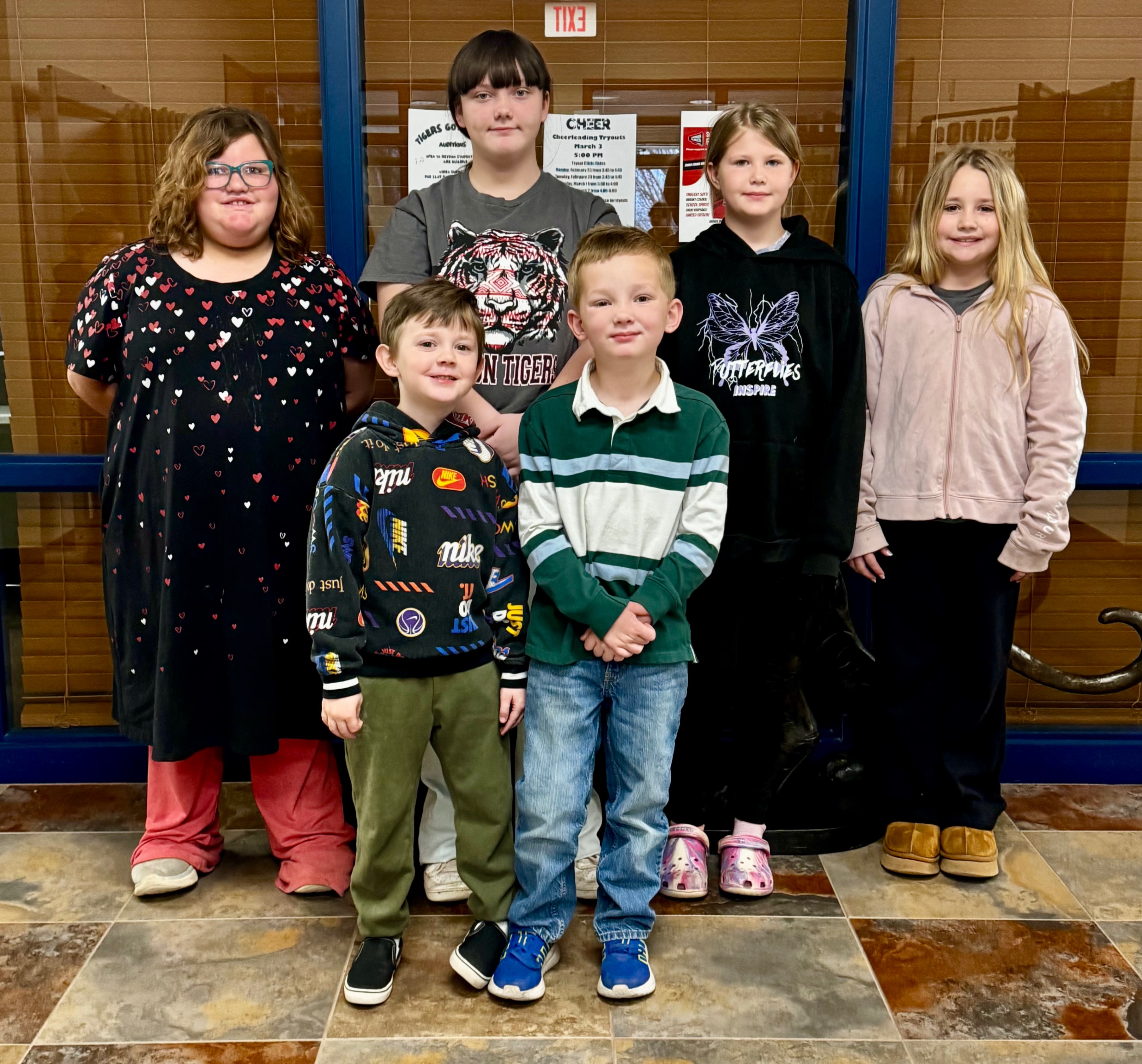 Elementary students of the month for February 