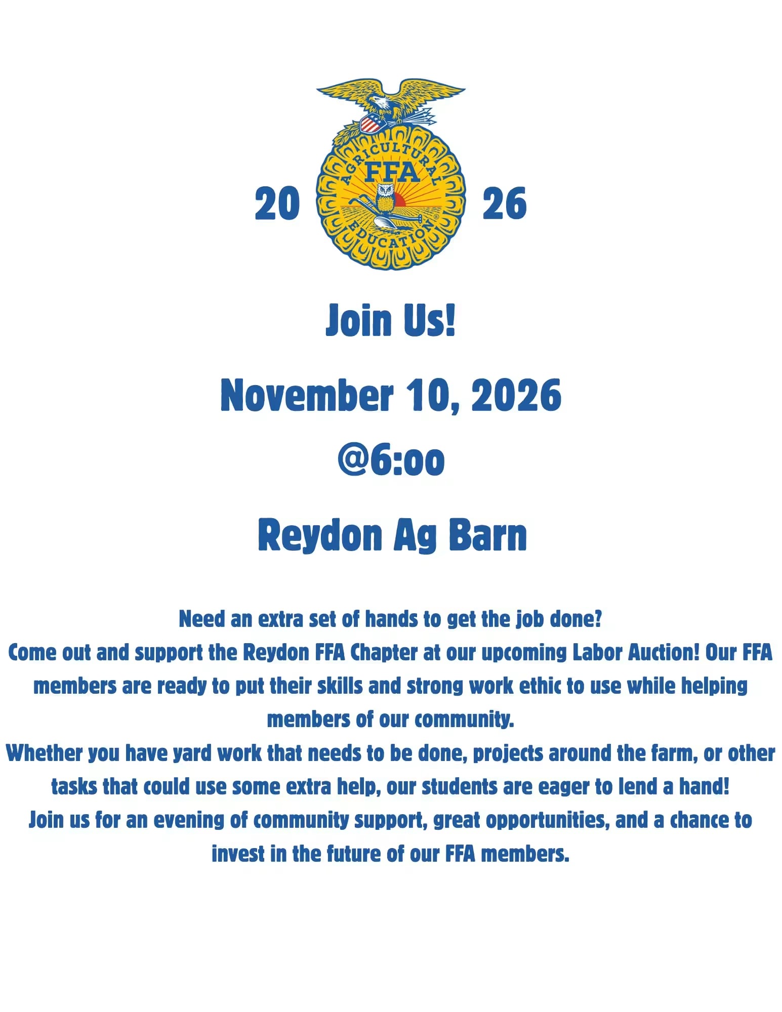 FFA Labor Auction