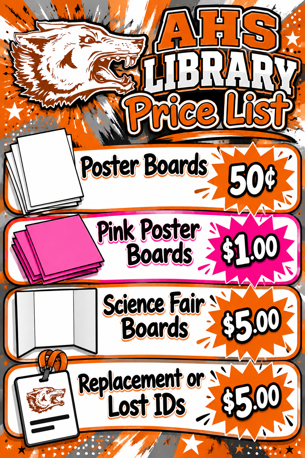 AHS Library Price List 