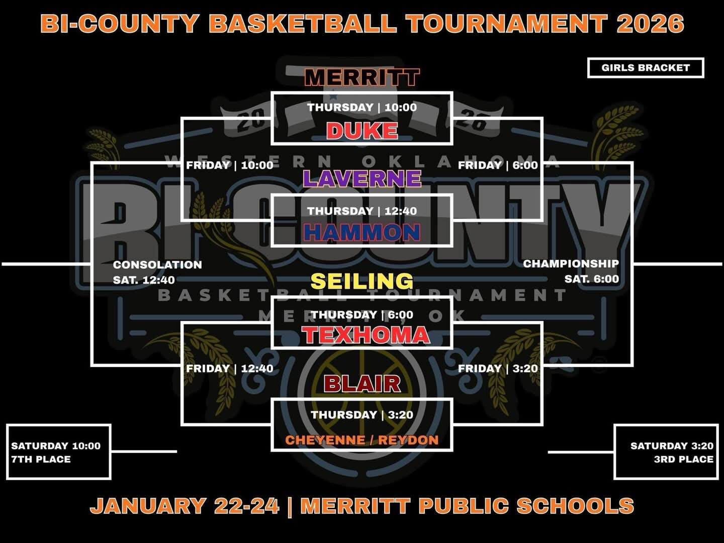 BI-COUNTY BASKETBALL TOURNAMENT 2026 GIRLS BRACKET