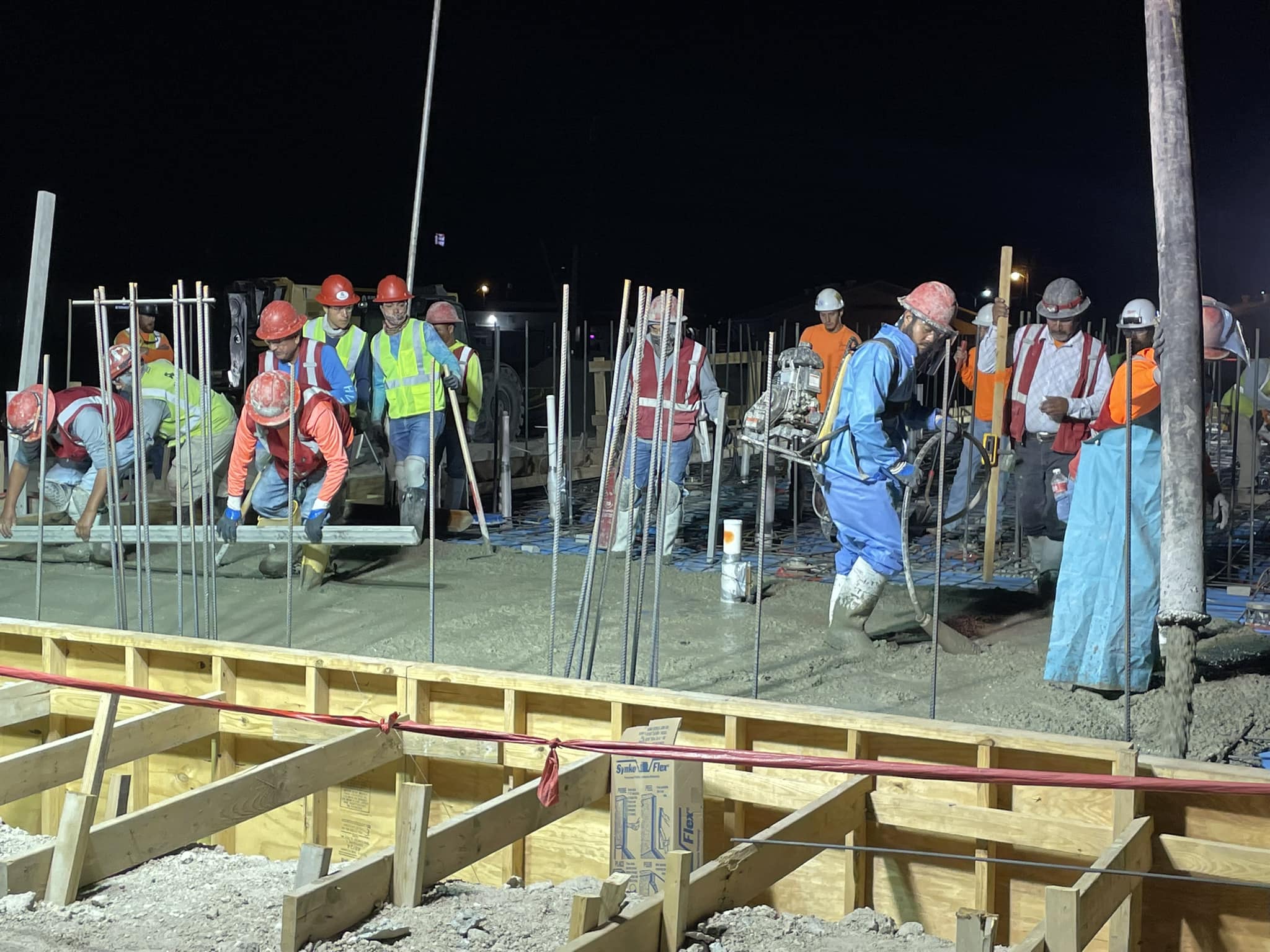 Cement pouring