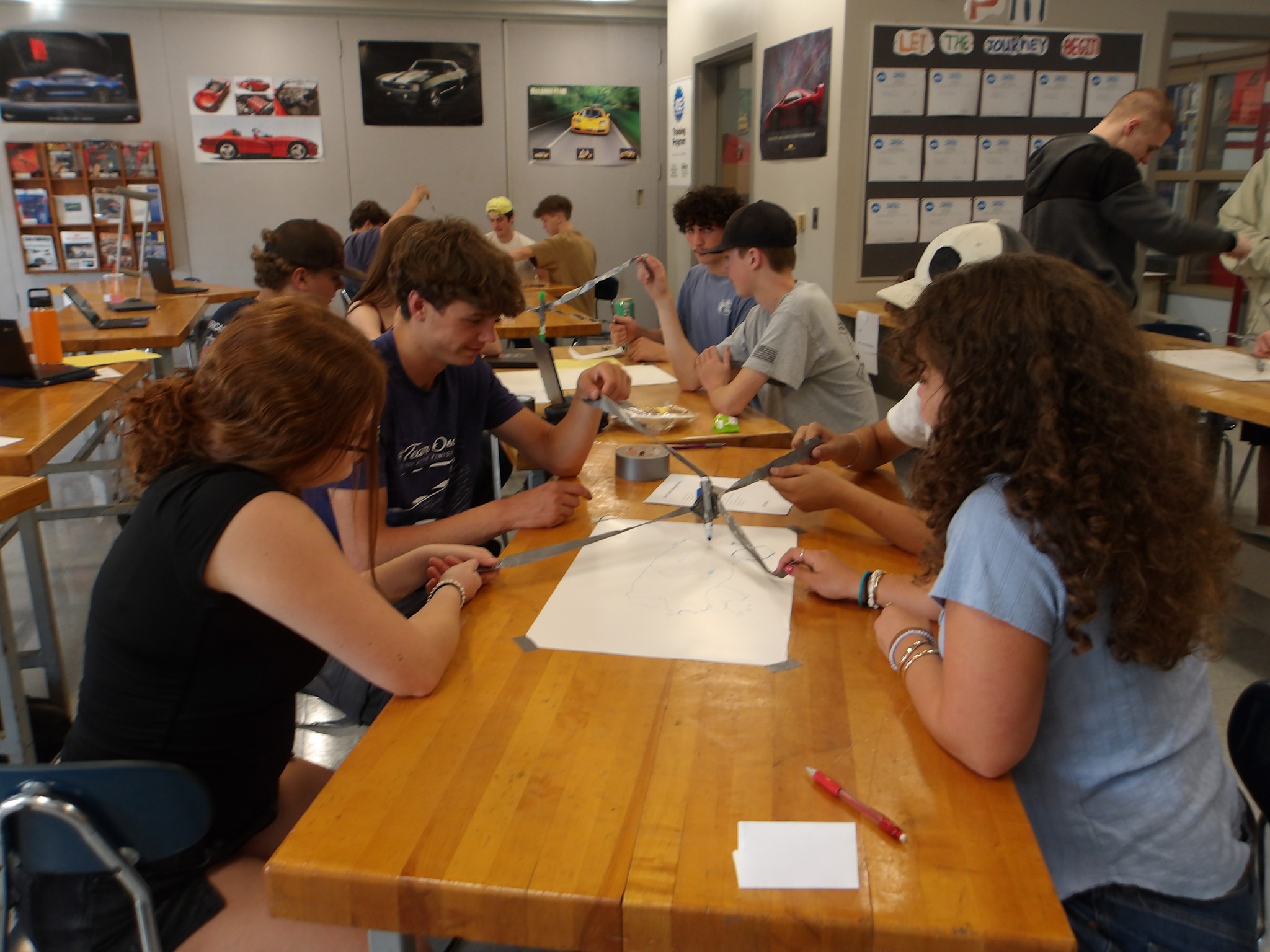 Students working together in the classroom