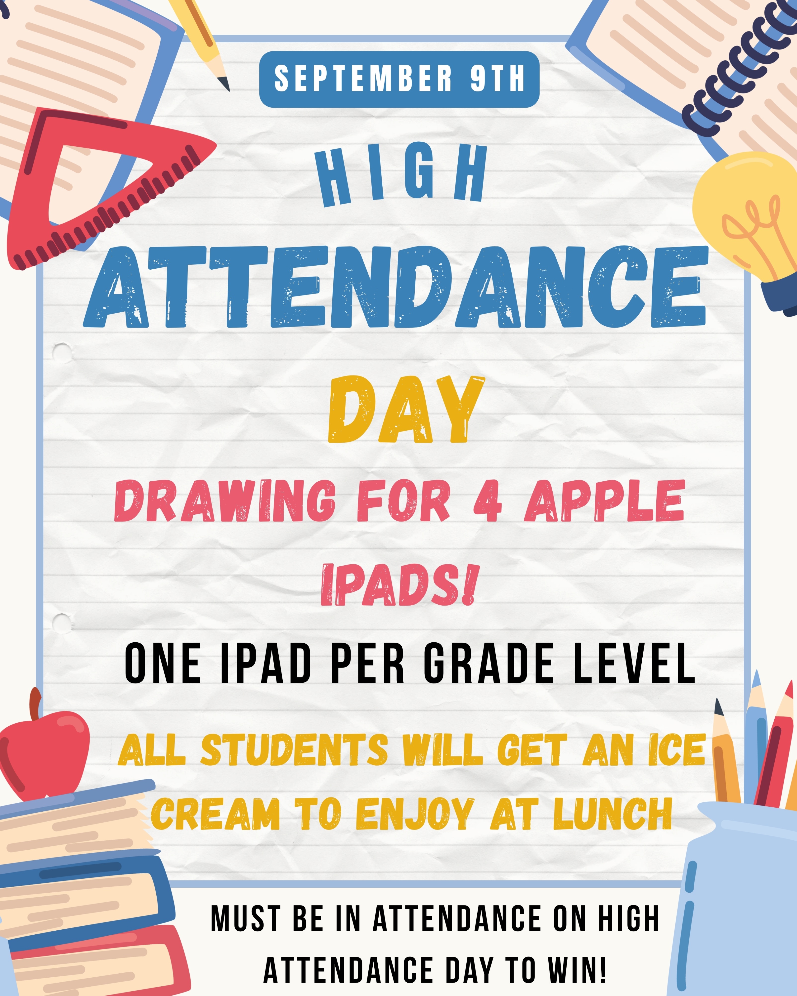 high attendance day graphic