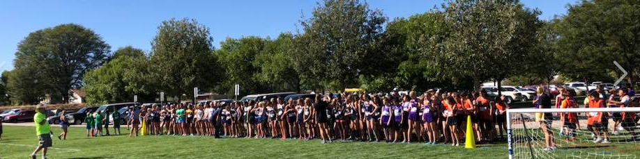 Image of MS Cross Country meet starting line