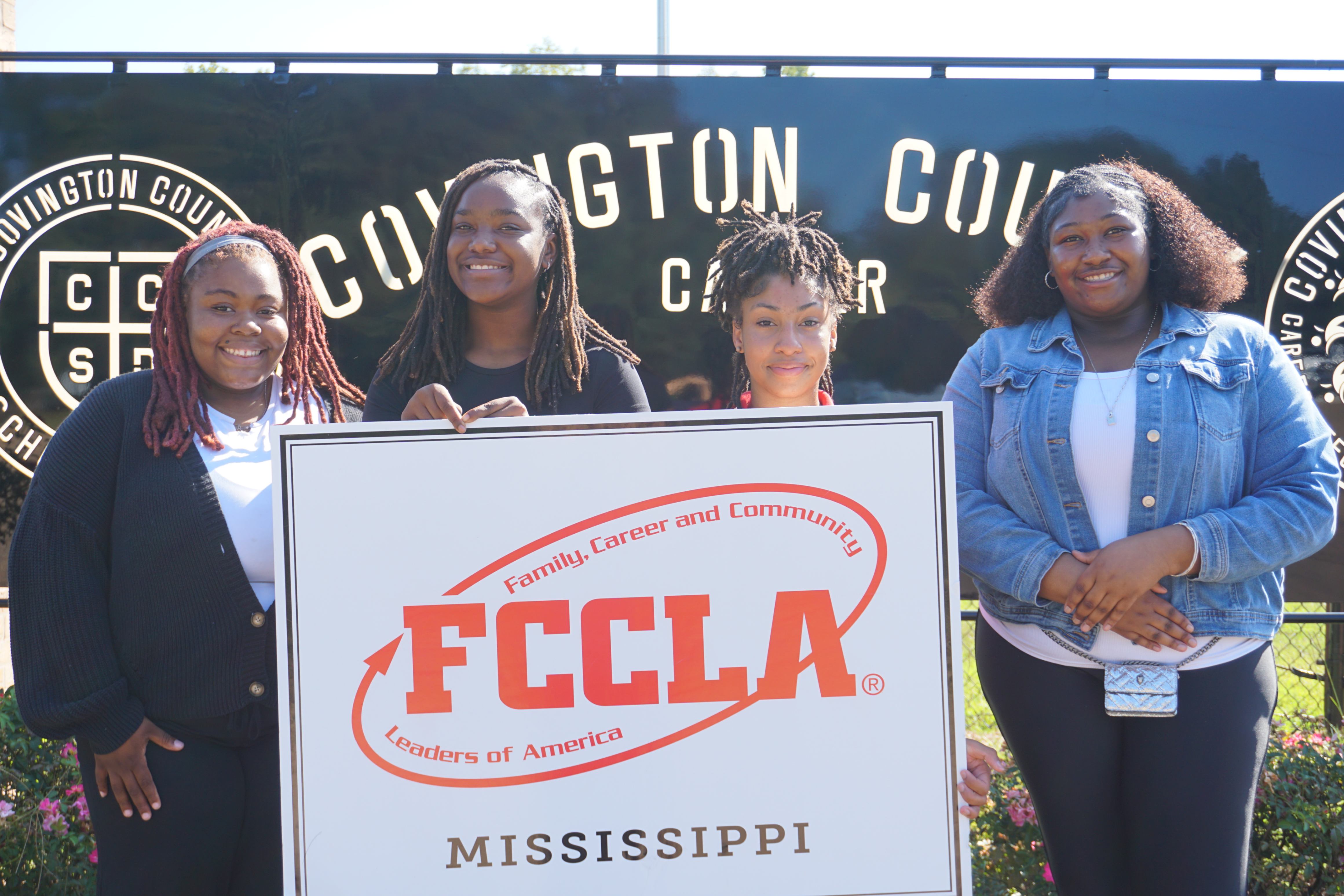 (L to R): Amiya Lockhart (President), Kalysia Griffith (Treasurer), Za’cauria Magee (Vice President), Charisma Jones (Secretary)