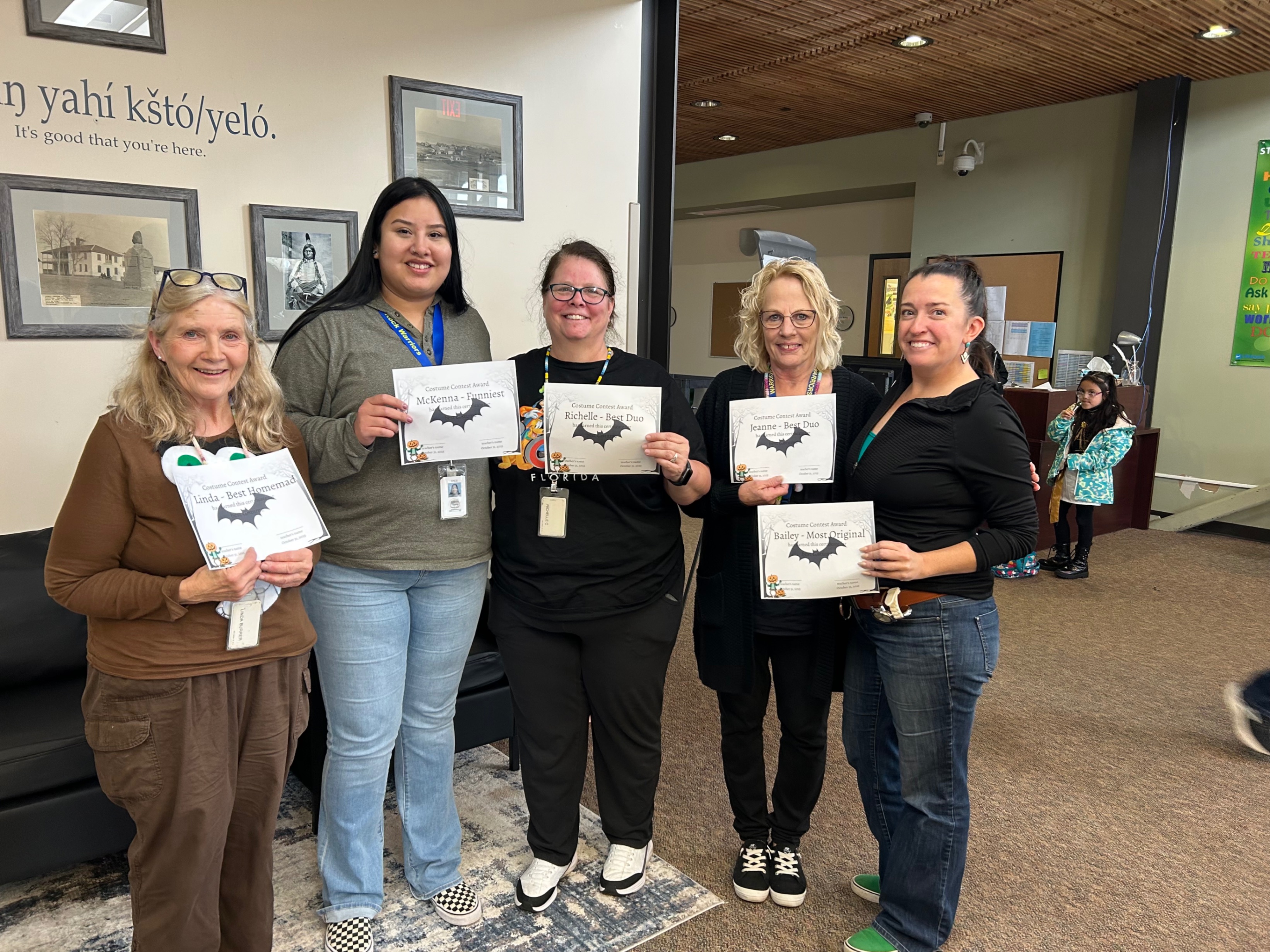 Staff costume contest winners