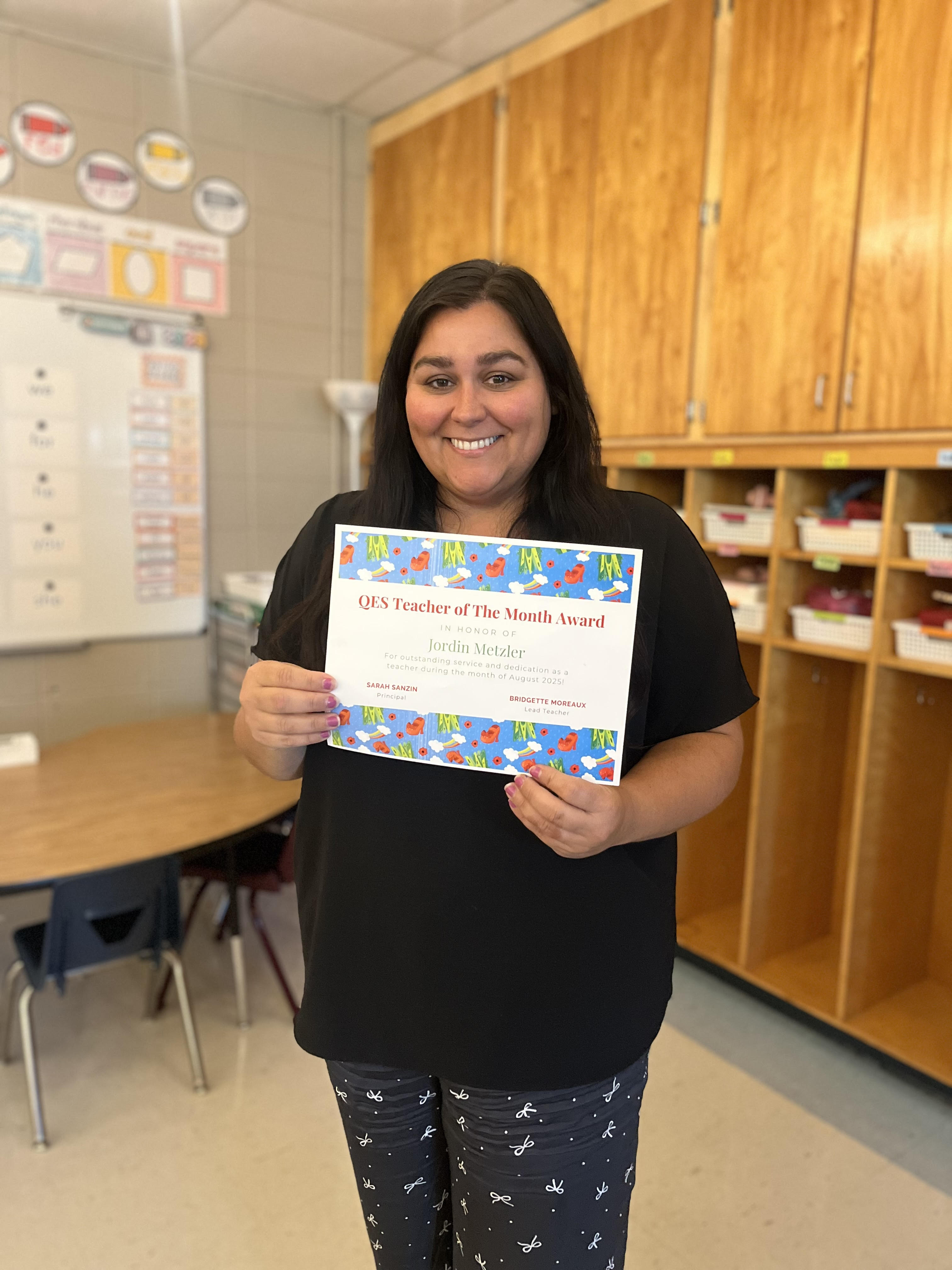 August Staff of the month
