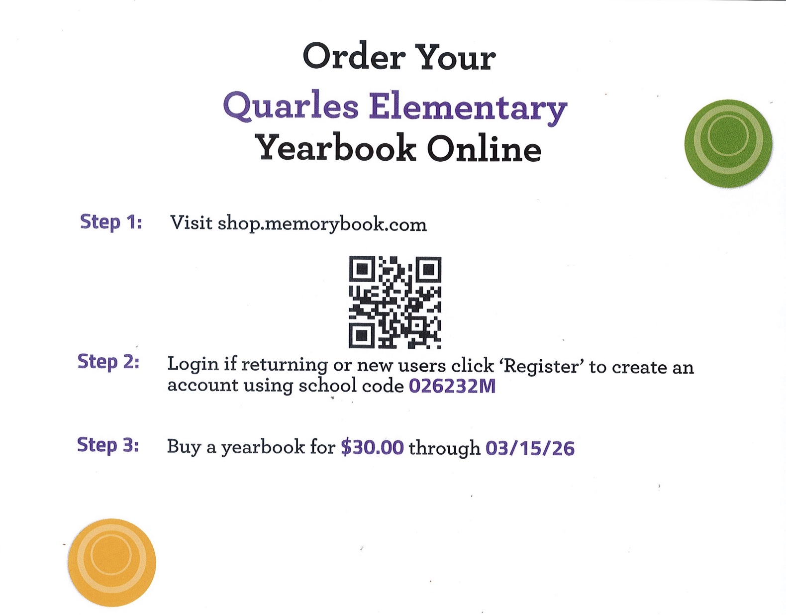 Yearbook Ordering Information