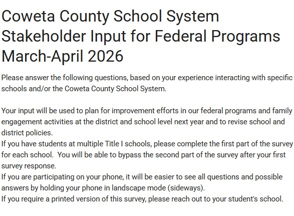 2026 Stakeholder Survey Information