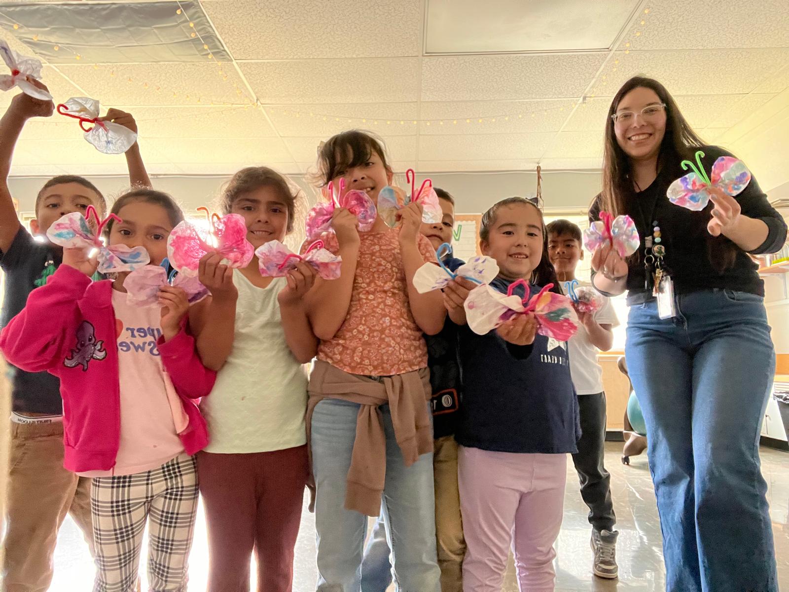Kids with Art Project