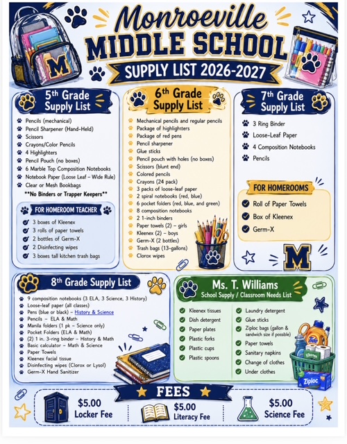 School Supply Lists