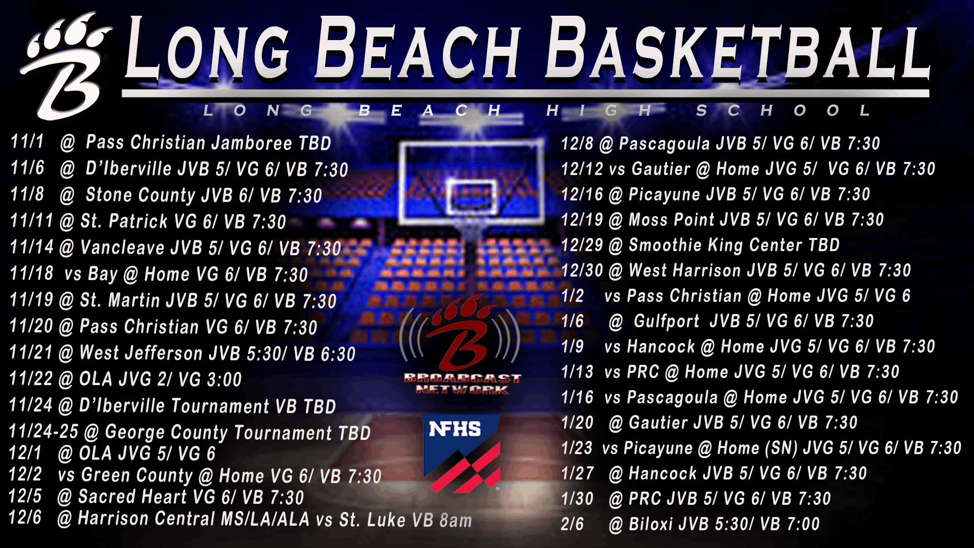 basketball schedule