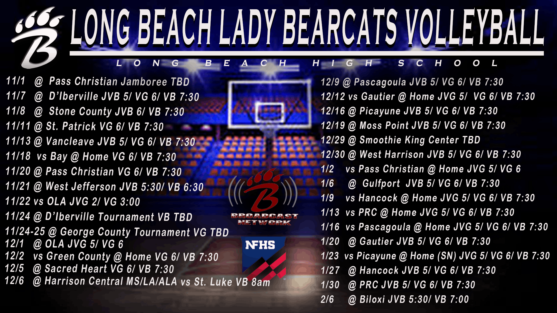 basketball schedule