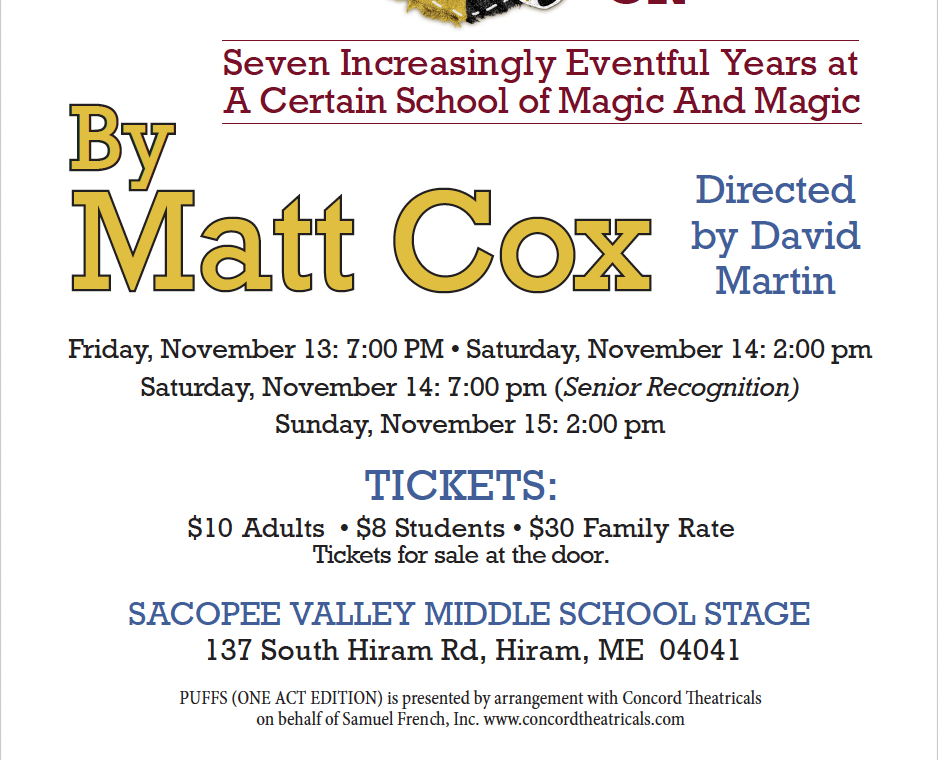 Puffs Play - November 13, 14, and 15