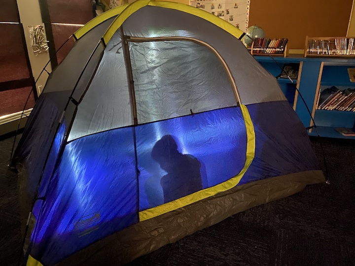 Camping in the Library!