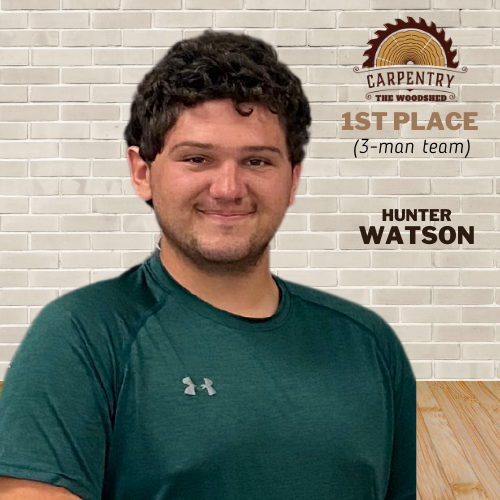 HUNTER WATSON 1ST PLACE 3-MAN TEAM