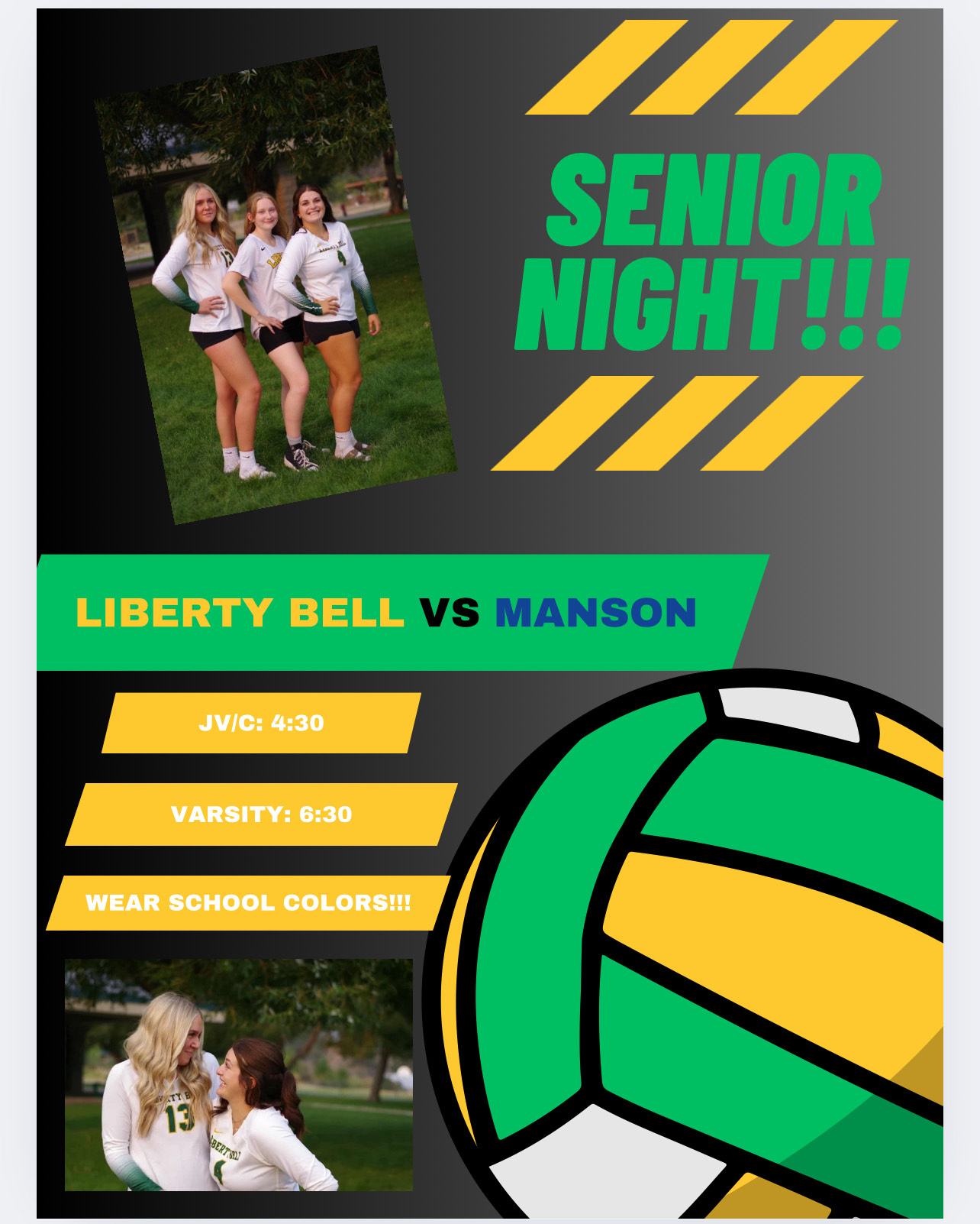 Senior Night Volleyball vs. Manson